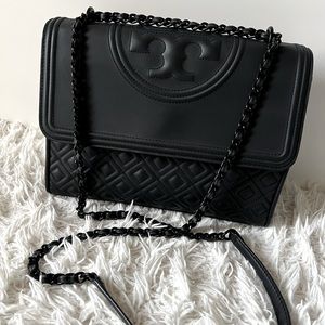 Tory Burch Large matte black Fleming